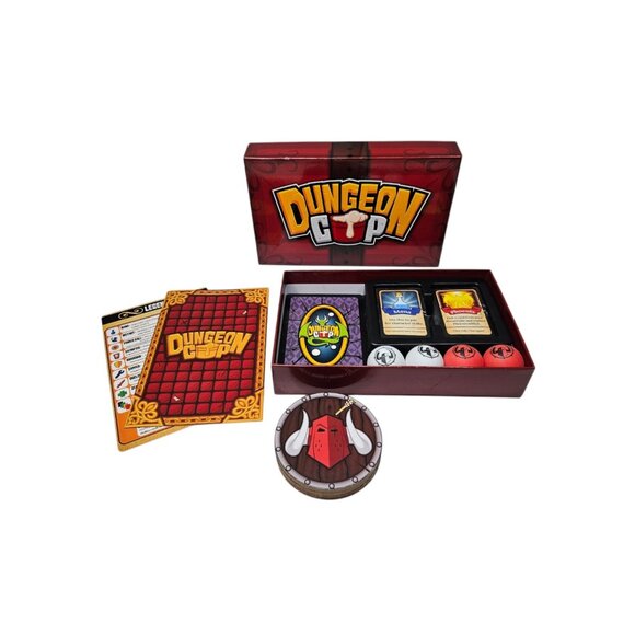 Dungeon Cup Kickstarter Beer Pong Game COMPLETE Strategy Party Red Helm Games - Picture 2 of 8